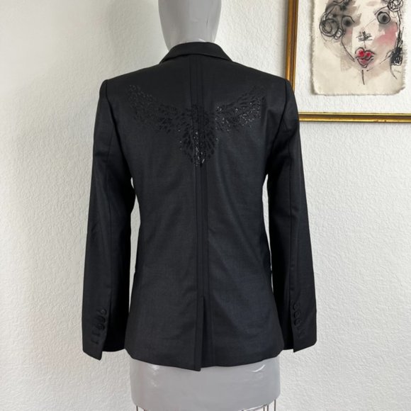Zadig & Voltaire Viva Bis Eagles Jacket Studded Blazer Phoenix - Picture 2 of 14